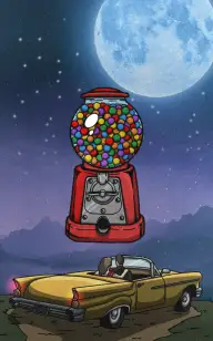 Driving to Forget My Gum Machine