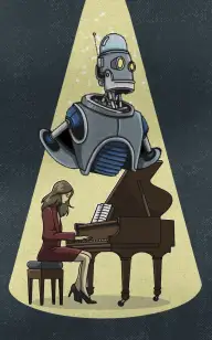 She Played as the Machine Waited