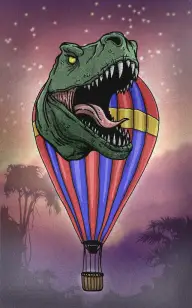 The Floating Dinosaur in Love