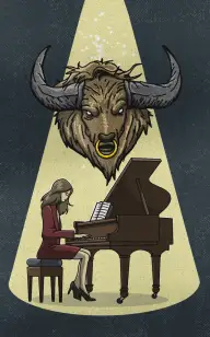 She Played as the Bull Waited