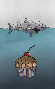 Cupcake Shark Bait