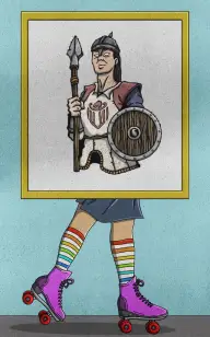 Knight on Rollerblades