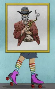 Cowboy on Rollerblades