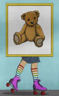 Bear on Rollerblades