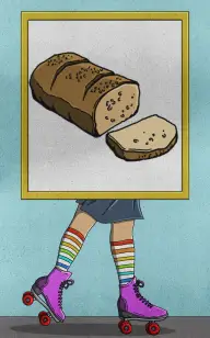 Bread on Rollerblades