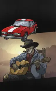 A Cowboy's Singing Race Car