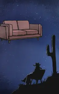 The Lone Rider's Sofa