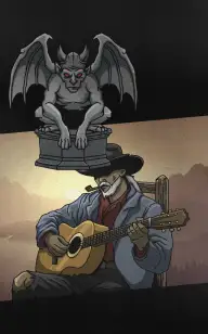 A Cowboy's Singing Statue