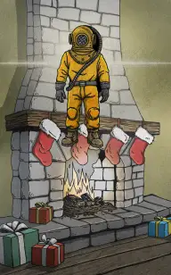 The Diver's Christmas Sock