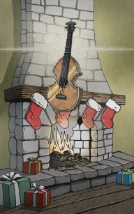 The Guitar's Christmas Sock
