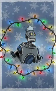 Robot Wrapped in Lights