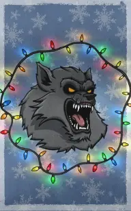 Wolf Wrapped in Lights
