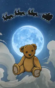 The Stuffed Toy Pulling Santa's Sleigh