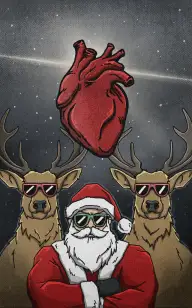 Santa & Heart on Watch