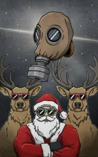 Santa & Gas Mask on Watch