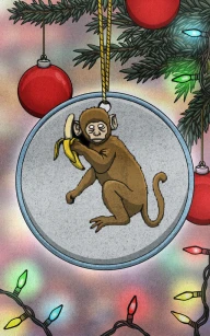 The Christmas Monkey Decoration