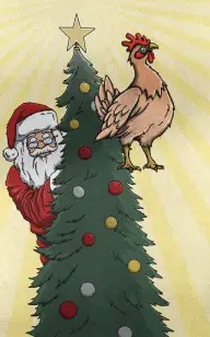Santa's Rooster is Coming to Town