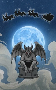 The Gargoyle During Christmas Night