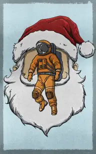 Astronaut Impersonating Santa