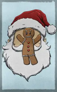 Gingerbread Impersonating Santa