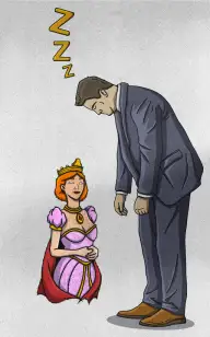 Princess Sleeping on the Job