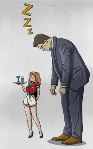 Waitress Clocked Out