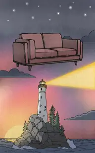 The Shining Couch at Sea