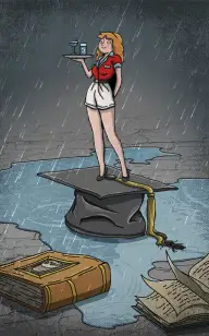 Waitress in Detention