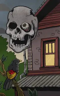 Skeleton Gone With the Wind