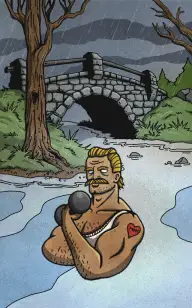 The Bodybuilder  on the Bridge