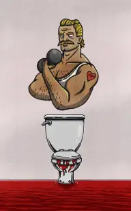 Bathroom Carnage: Kill the Strongman