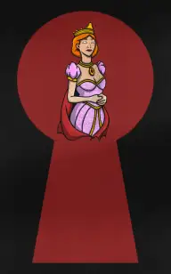 Princess Peeping Through the Keyhole