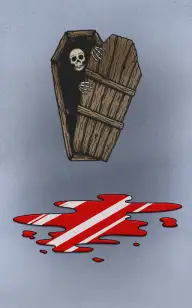 The Casket Covered in Blood