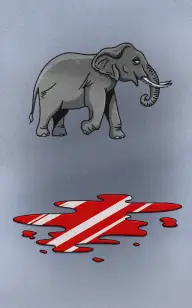 The Elephant Covered in Blood