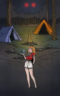 A Scary Waitress in the Tent