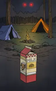 A Scary Milk Carton in the Tent