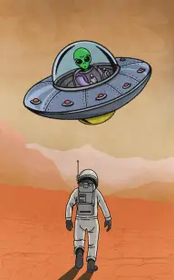 The Spaceship Living on Mars