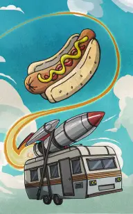 Cosmic RV Trip with Fast Food