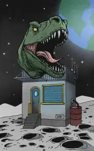 Dinosaur on the Moon