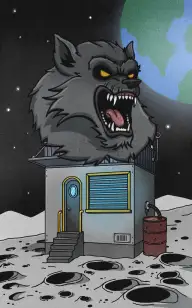 Wolf on the Moon