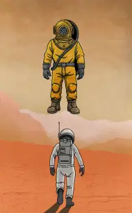 The Diver Living on Mars