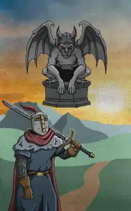 A Knight's Path to His Gargoyle